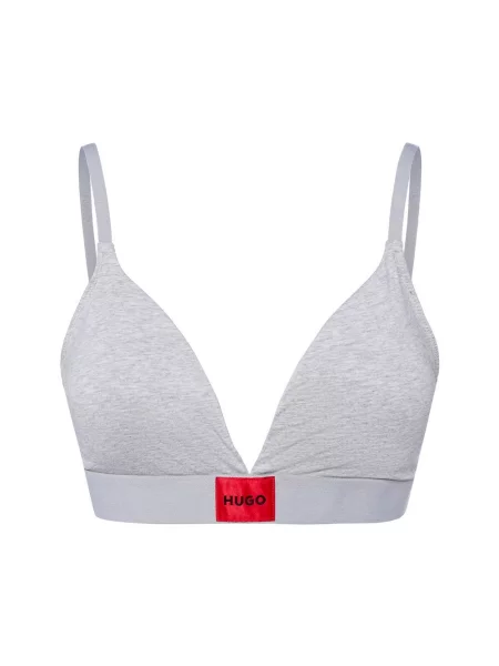 HUGO biustonosz typu bralette Kobiety Dżersej marmurkowy M szary