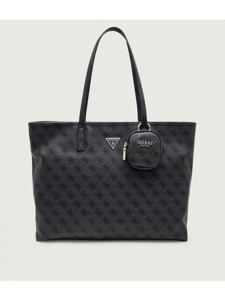 Guess Geantă shopper 2 în 1 + borsetă Power Play II negru