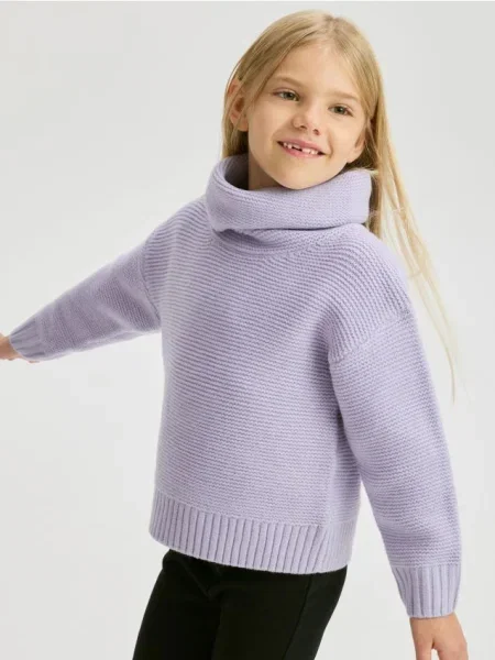 Reserved Светр-водолазка лавандовий 