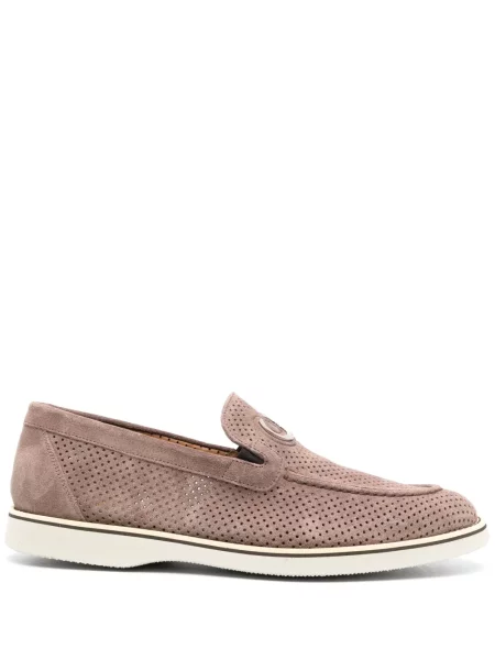 Pantofi loafer Casadei din piele de căprioară