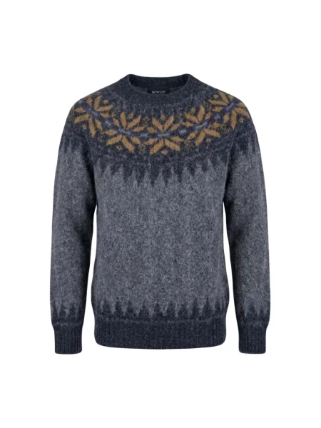 Sweter Howlin wełniany szary