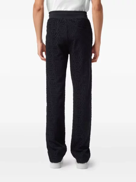 Žakárové kalhoty Philipp Plein tmavě modré