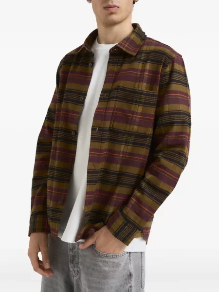 Cămașă Les Deux în carouri verde