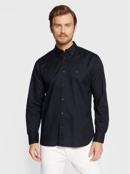Tommy Hilfiger Πουκάμισο Core Flex Poplin Σκούρο μπλε