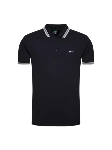 Koszulka polo o kroju regular fit z wyhaftowanym logo model ‘Paddy’ Boss Green czarna