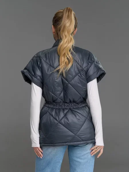 Утеплений жилет ISSA Plus темно-сірий сірий