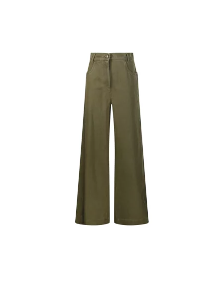 Szerokie jeansy Max Mara zielone