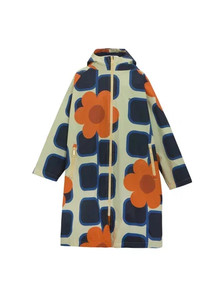 Szlafrok Dziewczęcy Orla Kiely Giant Square Flower Changing Robe pomarańczowy