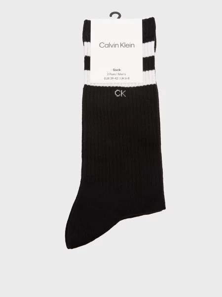 Носки Calvin Klein в полоску черные