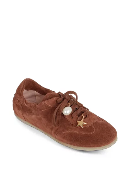 Sneakerși Agl din piele de căprioară maro
