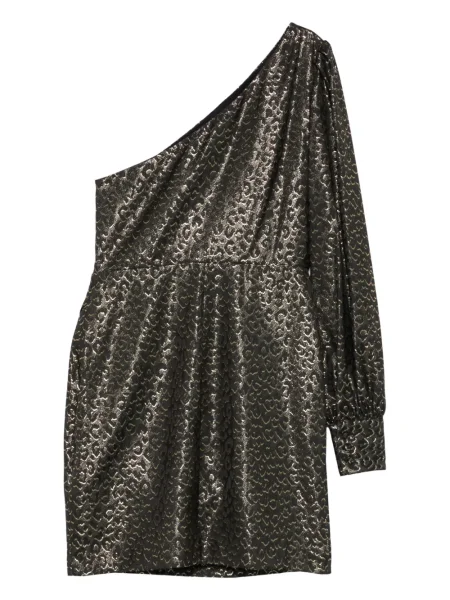 Rochie mini Lauren Ralph Lauren cu un umăr gol de costum negru