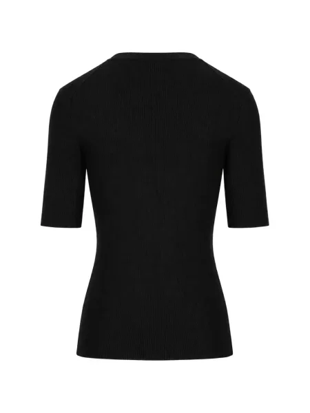 Scurt tricou P.a.r.o.s.h. tricotate negru