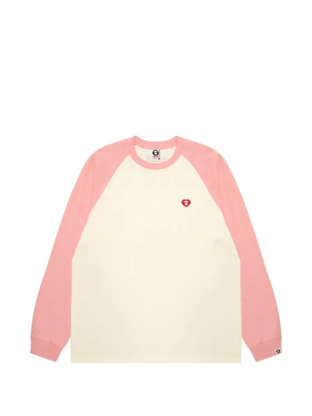 Tricou Aape By A Bathing Ape cu motiv cu inimi roz