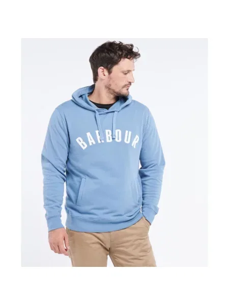 Bluza z kapturem Barbour niebieska