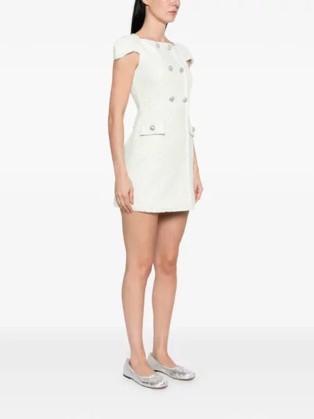 Mała mały sukienka mini Self-portrait garniturowa biała