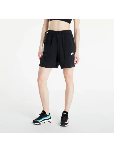 Krótkie szorty Nike z wysoką talią polarowe czarne