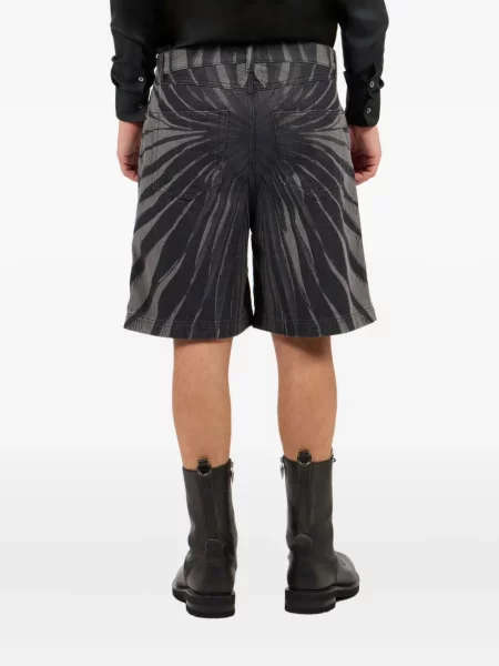 Pantaloni scurți din denim Roberto Cavalli negru