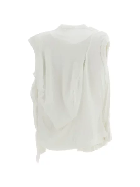Top Comme Des Garçons drapat alb