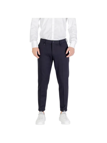 Pantaloni Antony Morato din țesătură twill albastru