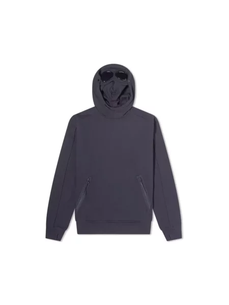 Bluza z kapturem C.p. Company polarowa z kapturem niebieska