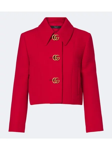 Decupat geacă Gucci de lână roșu
