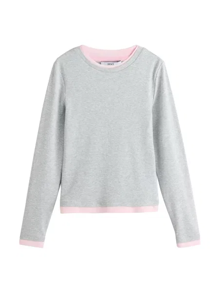 Next Tricou amestecat / roz gri
