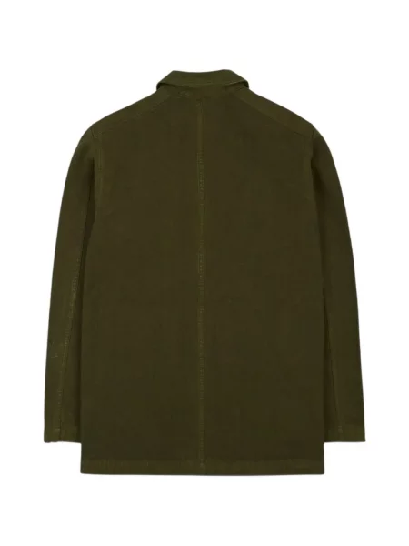 Geacă cămașă Drake's din canvas verde