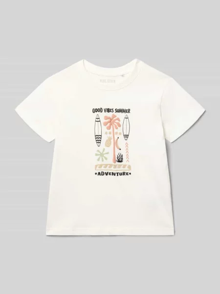 T-shirt z nadrukiem motywu Blue Seven biała