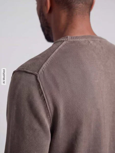 Sweter z czystej bawełny o kroju regular fit Only & Sons beżowy