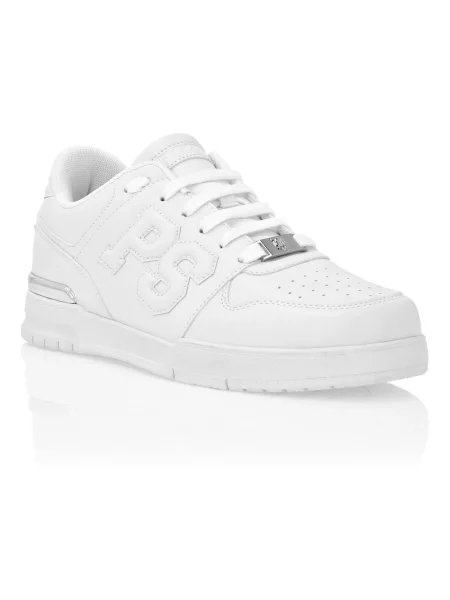Sneakersy Plein Sport zamszowe białe