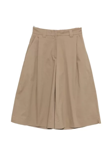 Pantaloni scurți Thelatest plisate maro