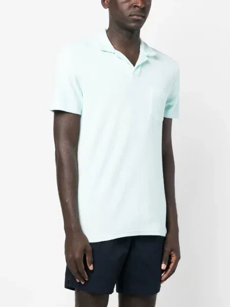 Polo Orlebar Brown scurt din material terry albastru