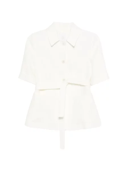 Krótka kurtka Eleventy z krótkim rękawem biała