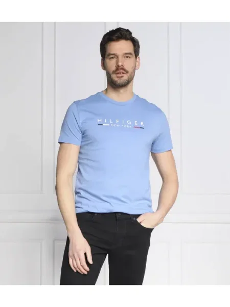 Tommy Hilfiger Tricou HILFIGER NEW YORK alb