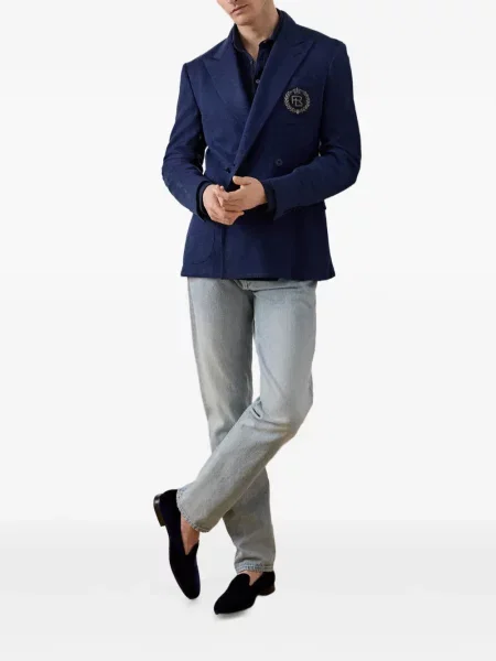 Dvouřadé sako Ralph Lauren Purple Label modré