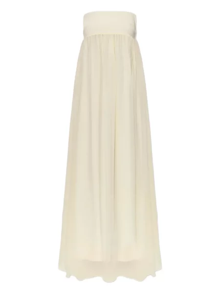 Maksi sukienka maxi Posse bez ramiączek garniturowa żółta