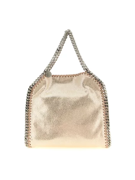 Lniana shopperka Stella Mccartney żółta