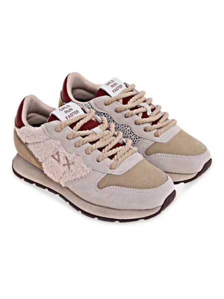 Sneakersy Sun68 skórzane beżowe