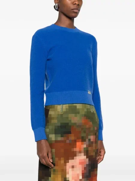 Pulover Loewe cu broderie albastru
