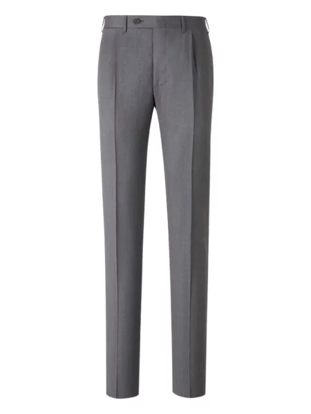 Cu centură pantaloni Canali de lână gri