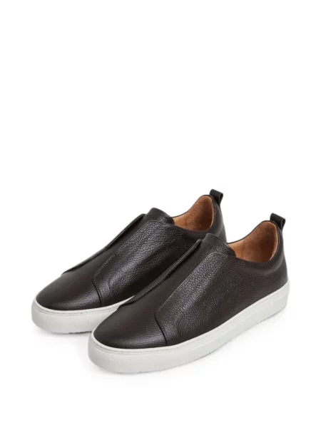 Sneakerși Hackett London din piele maro