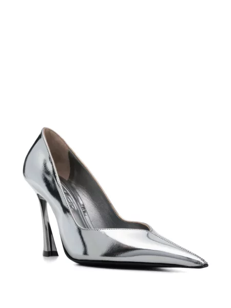 Pantofi cu toc Mugler argintiu