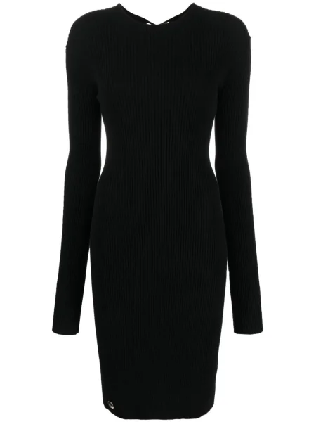 Rochie midi Philipp Plein cu șireturi din dantelă până la genunchi negru