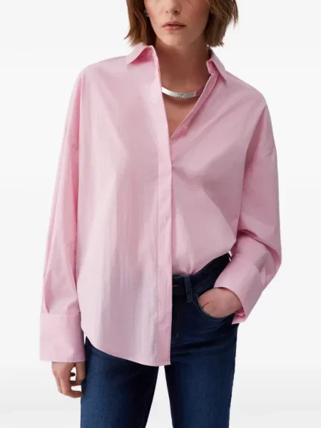 Koszula Liu Jo z ćwiekami popelinowa różowa