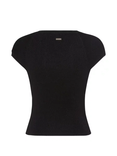 Scurt tricou Dsquared2 cu decolteu în V negru