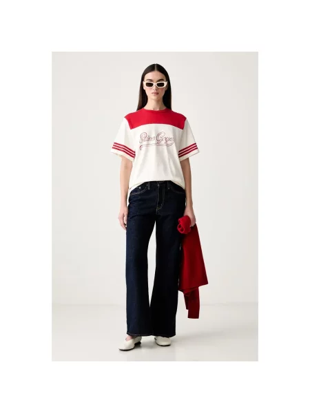 Stine Goya T-shirt beżowa