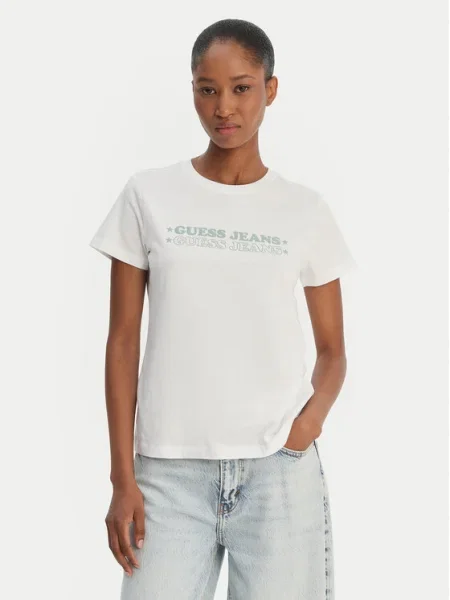 Guess Jeans Tricou alb