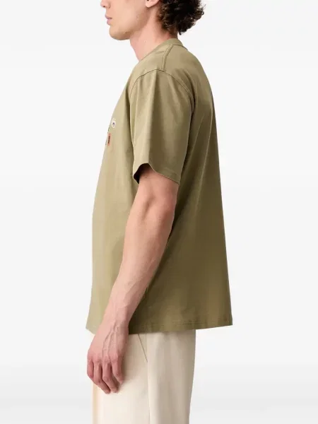 Tricou Barbour cu broderie verde