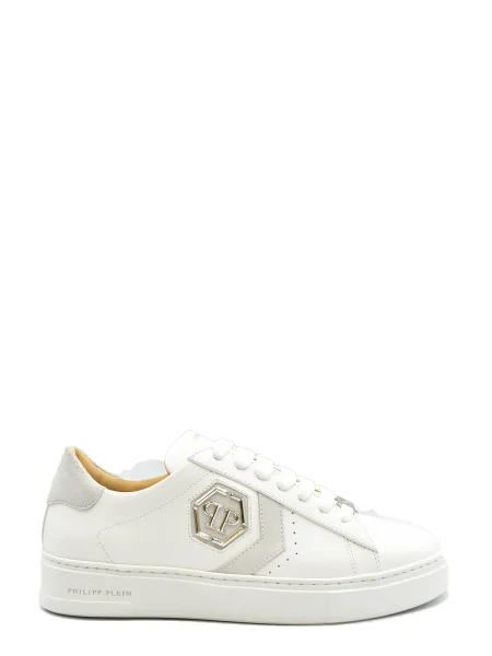 Usnjene superge Philipp Plein bela