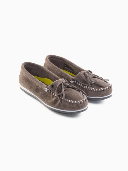 Minnetonka Mocasini Kilty plus gri alb